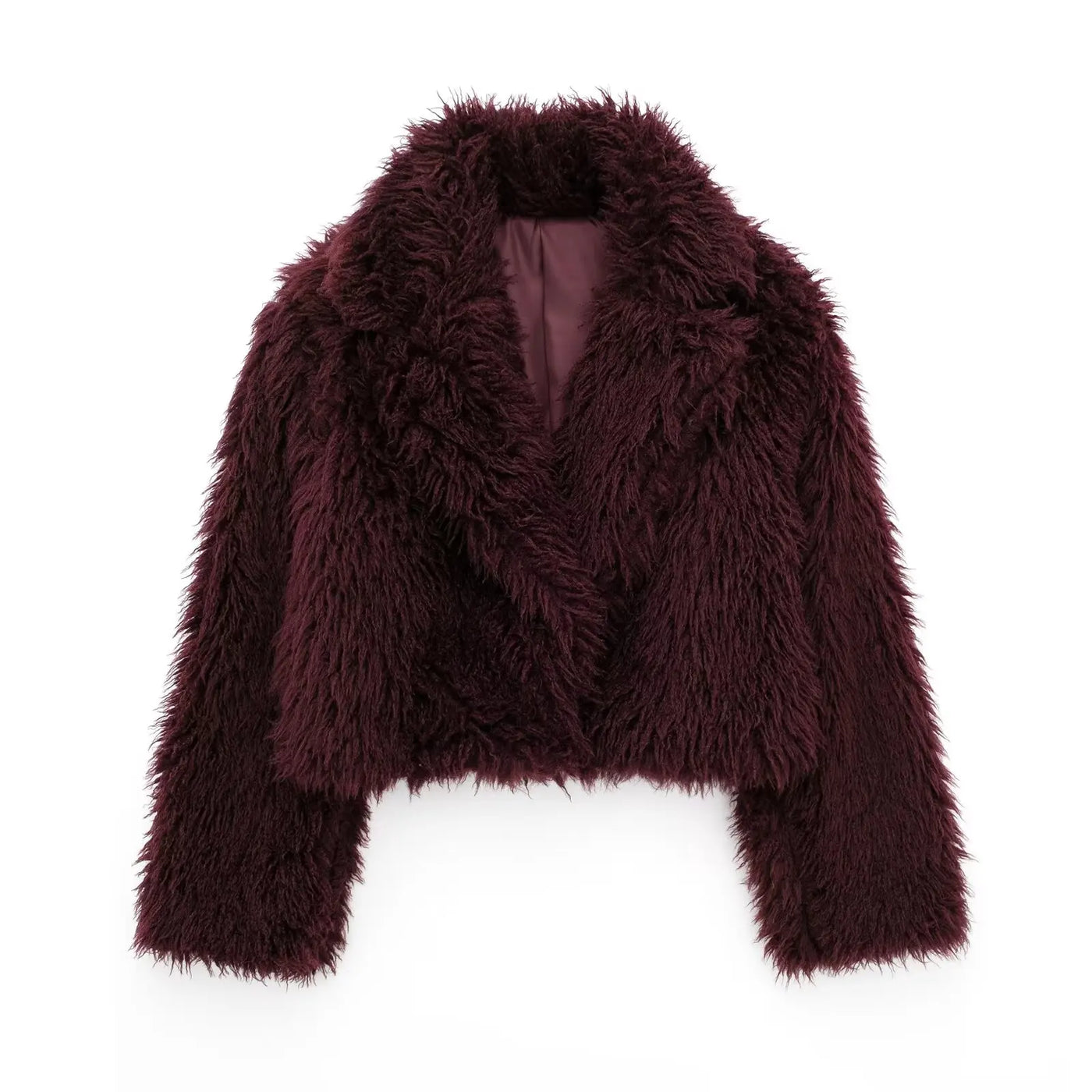 Lilyan | Chaqueta de piel cálida con cuello en v para mujer