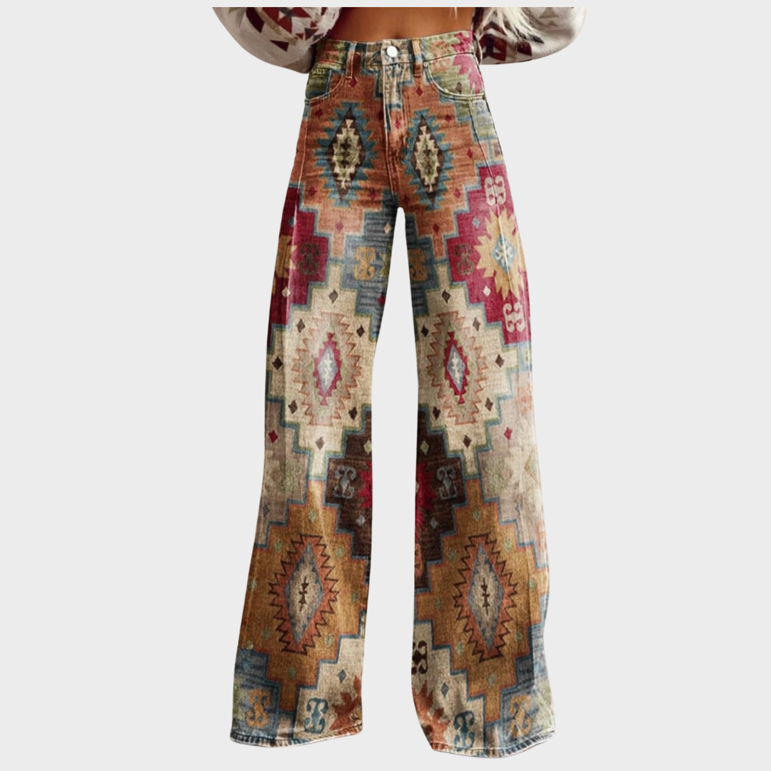 Milena | Pantalón estilo boho vintage, holgado y con mucho carácter