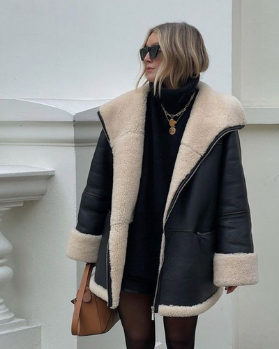Lily | Chaqueta de cuero moderna