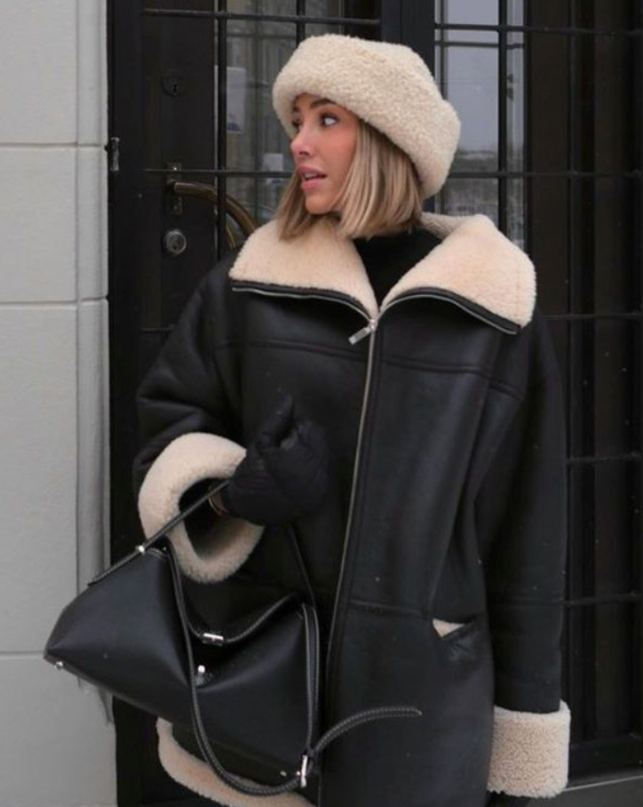 Lily | Chaqueta de cuero moderna