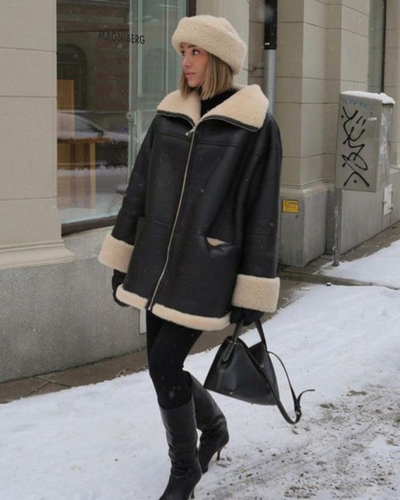Lily | Chaqueta de cuero moderna