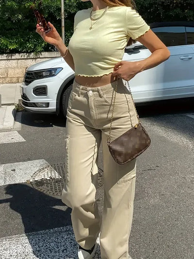 Marina | Pantalón cargo con diseño recto y ajuste perfecto
