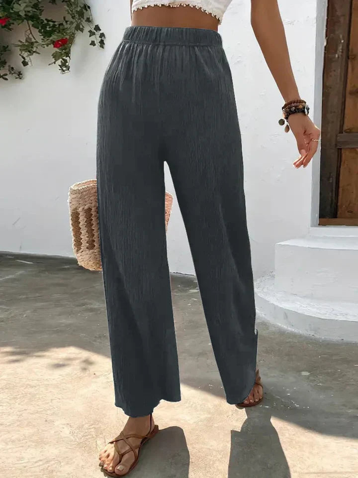 Diana | Pantalón de cintura alta con pierna ancha para silueta elegante