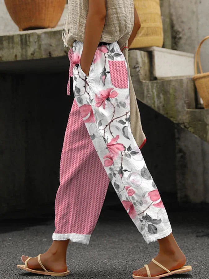 Tatiana | Pantalón estampado vintage con corte casual