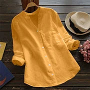 Samira | Camisa holgada informal de lino y algodón