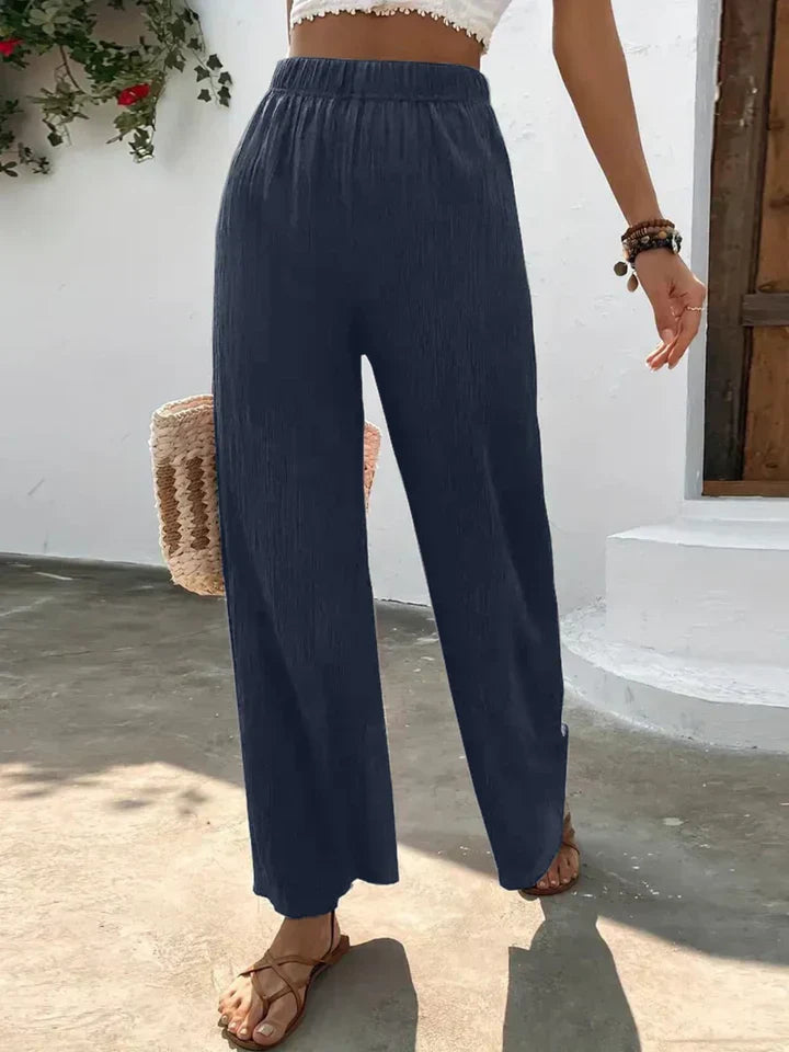 Diana | Pantalón de cintura alta con pierna ancha para silueta elegante