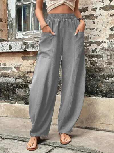 Romina | Pantalón oversize con bolsillos elásticos y estilo relajado