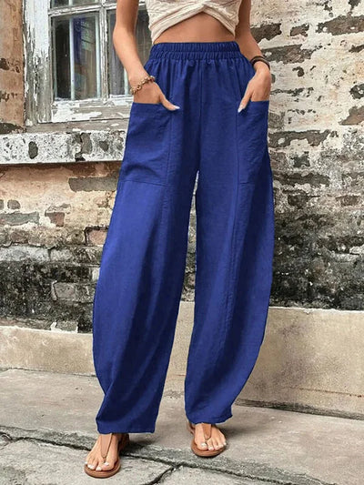 Romina | Pantalón oversize con bolsillos elásticos y estilo relajado