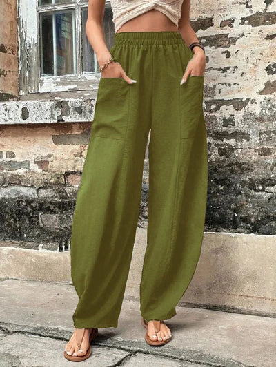 Romina | Pantalón oversize con bolsillos elásticos y estilo relajado