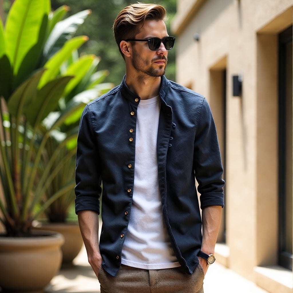 Kevin | Camisa "Katana" de Estilo Japonés