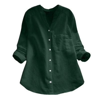 Samira | Camisa holgada informal de lino y algodón