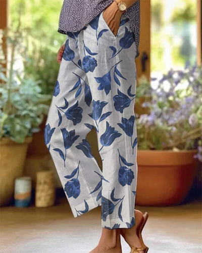 Daniela | Pantalón casual con estampado vibrante y ajuste perfecto