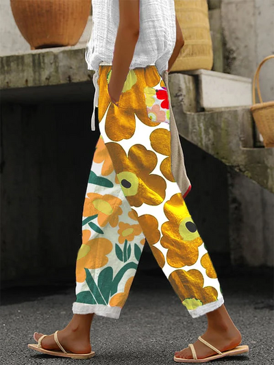 Pantalón Casual Valentina con Encantador Estampado Floral