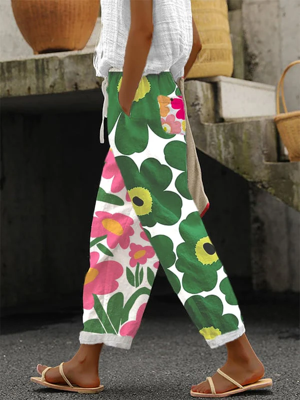 Pantalón Casual Valentina con Encantador Estampado Floral