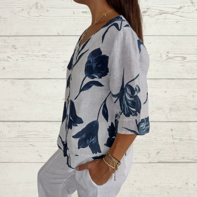 Belén | Túnica estampada con cuello en V