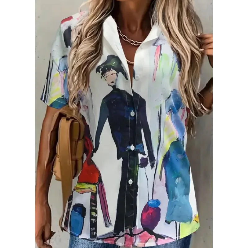 Camila | Top De Manga Corta Con Estampado Floral