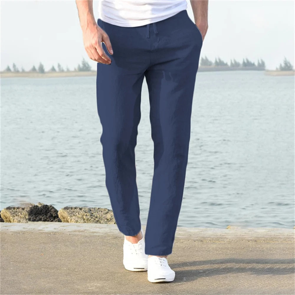 James | Pantalones de lino ligeros, perfectos para el verano.