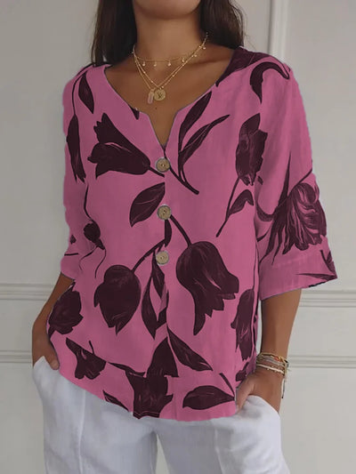 Belén | Túnica estampada con cuello en V