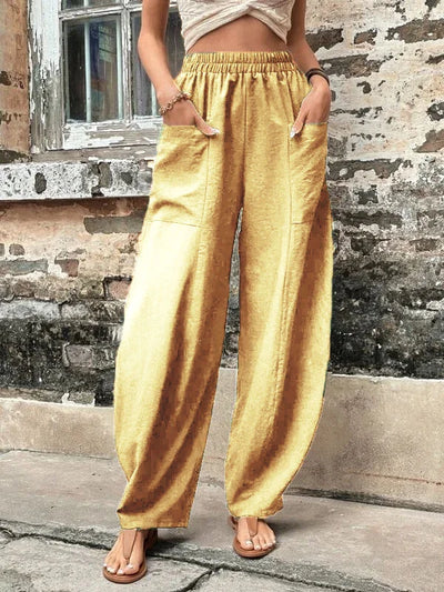 Romina | Pantalón oversize con bolsillos elásticos y estilo relajado