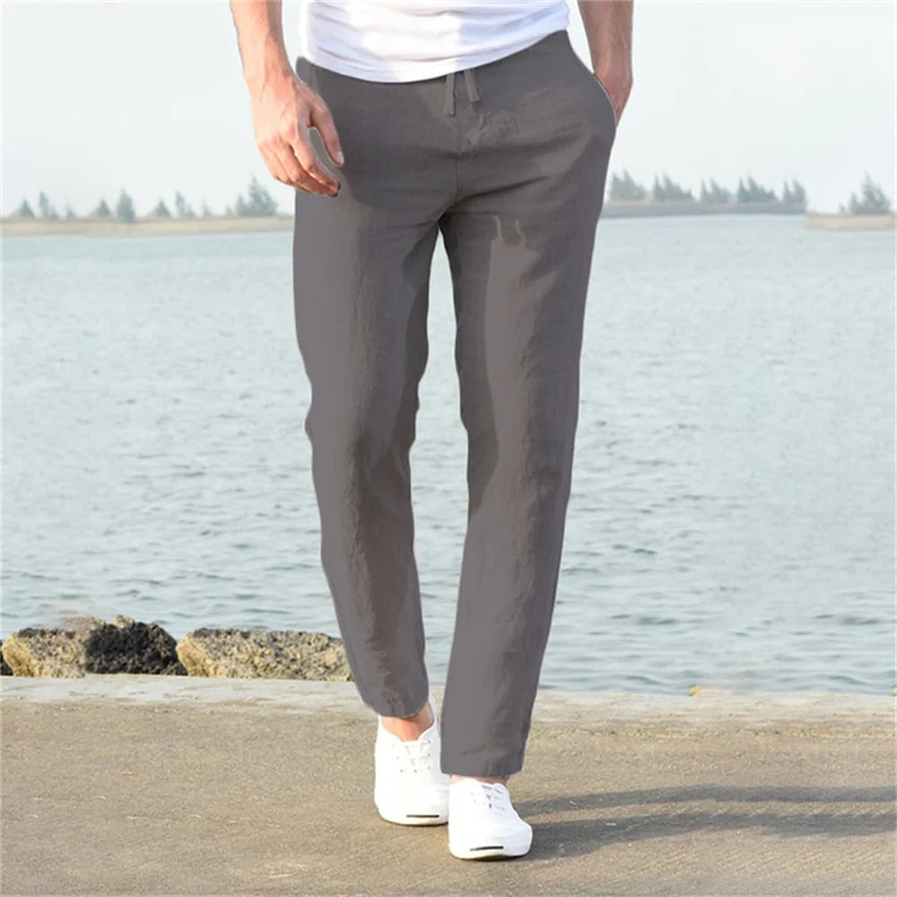 James | Pantalones de lino ligeros, perfectos para el verano.