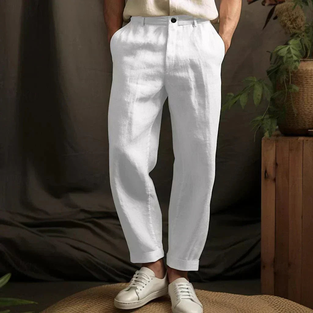Carter | Pantalones de lino cómodos con diseño casual.
