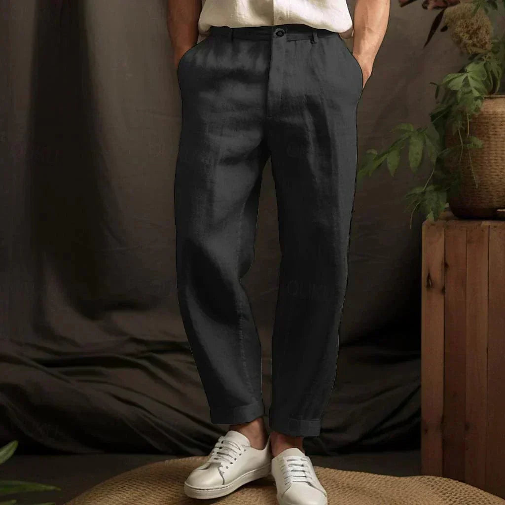 Carter | Pantalones de lino cómodos con diseño casual.