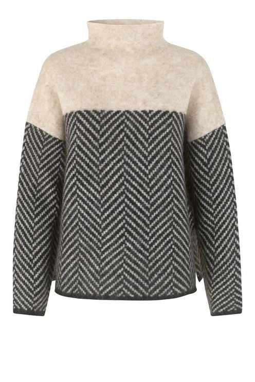 Scarlett | Sudadera con Diseño de Herringbone para un Look Sofisticado