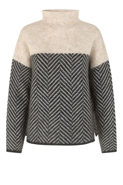 Scarlett | Sudadera con Diseño de Herringbone para un Look Sofisticado