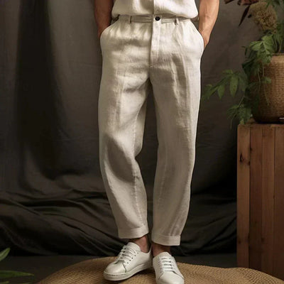 Carter | Pantalones de lino cómodos con diseño casual.