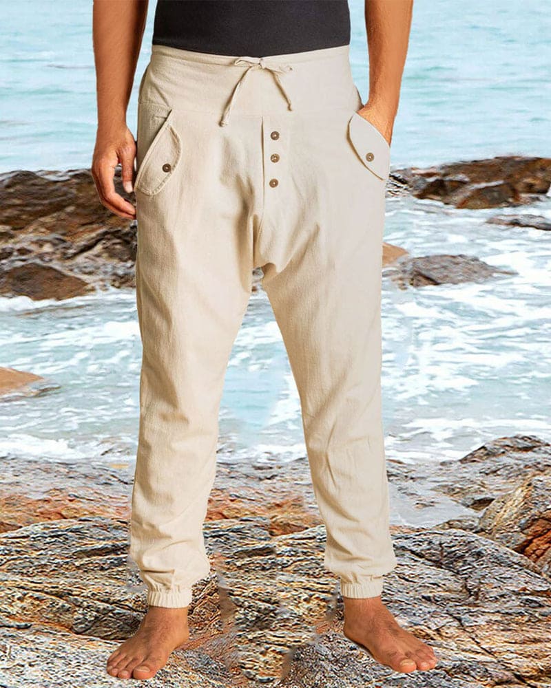 Jack | Pantalones harem de lino, frescos y cómodos.