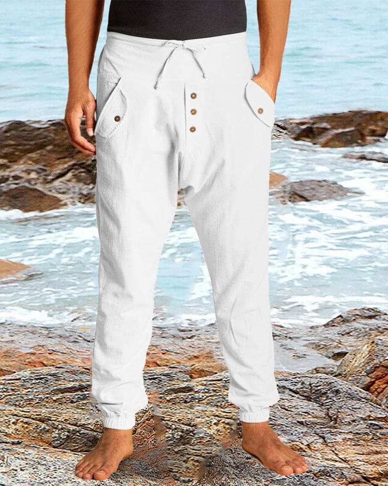 Jack | Pantalones harem de lino, frescos y cómodos.
